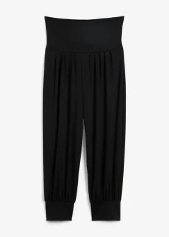 bonprix bonprix Pantalón bombacho con largo capri Negro New