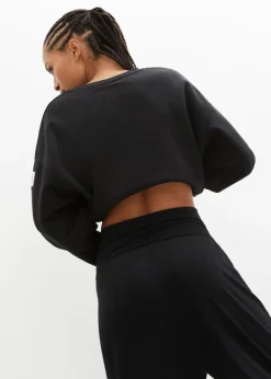 bonprix bonprix Pantalón bombacho con largo capri Negro New