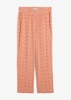 bonprix bonprix Pantalón bombacho de viscosa cayena-blanco lana Online