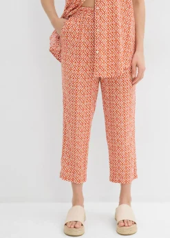 bonprix bonprix Pantalón bombacho de viscosa cayena-blanco lana Online