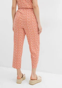 bonprix bonprix Pantalón bombacho de viscosa cayena-blanco lana Online