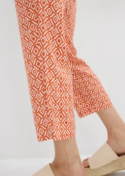 bonprix bonprix Pantalón bombacho de viscosa cayena-blanco lana Online