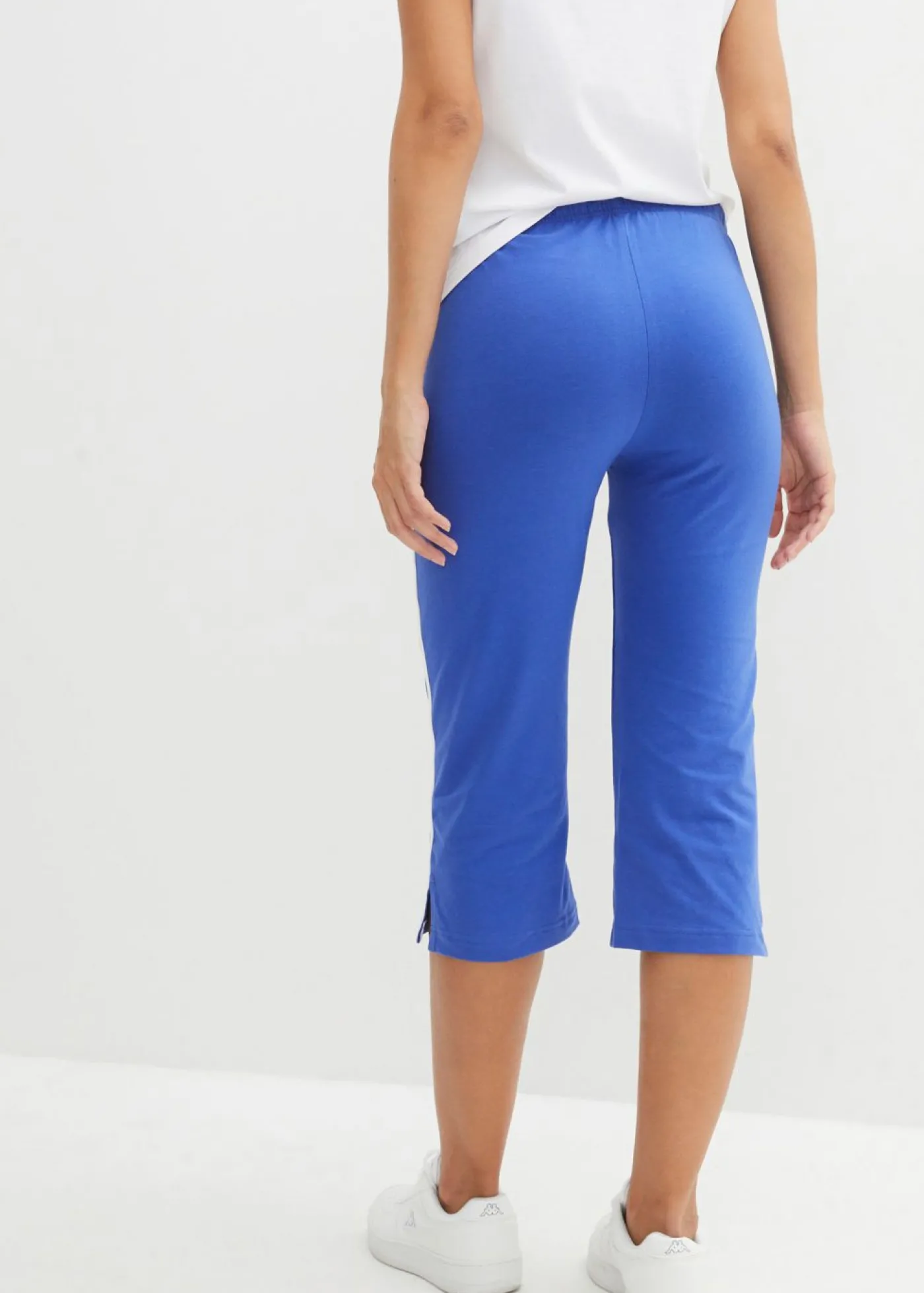 bonprix bonprix Pantalón capri de algodón con elástico (2 unidades) Azul zafiro-negro Sale