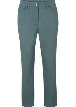 bonprix bonprix Pantalón capri de tiro alto Verde eucalipto Clearance