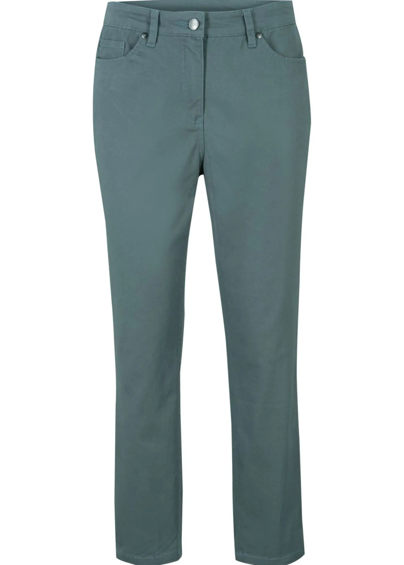 bonprix bonprix Pantalón capri de tiro alto Verde eucalipto Clearance