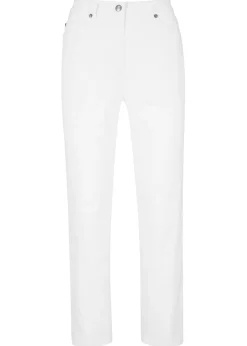 bonprix bonprix Pantalón capri de tiro alto Blanco