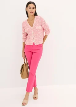 bonprix bonprix Pantalón capri sin cierre con elástico Pink lady Discount