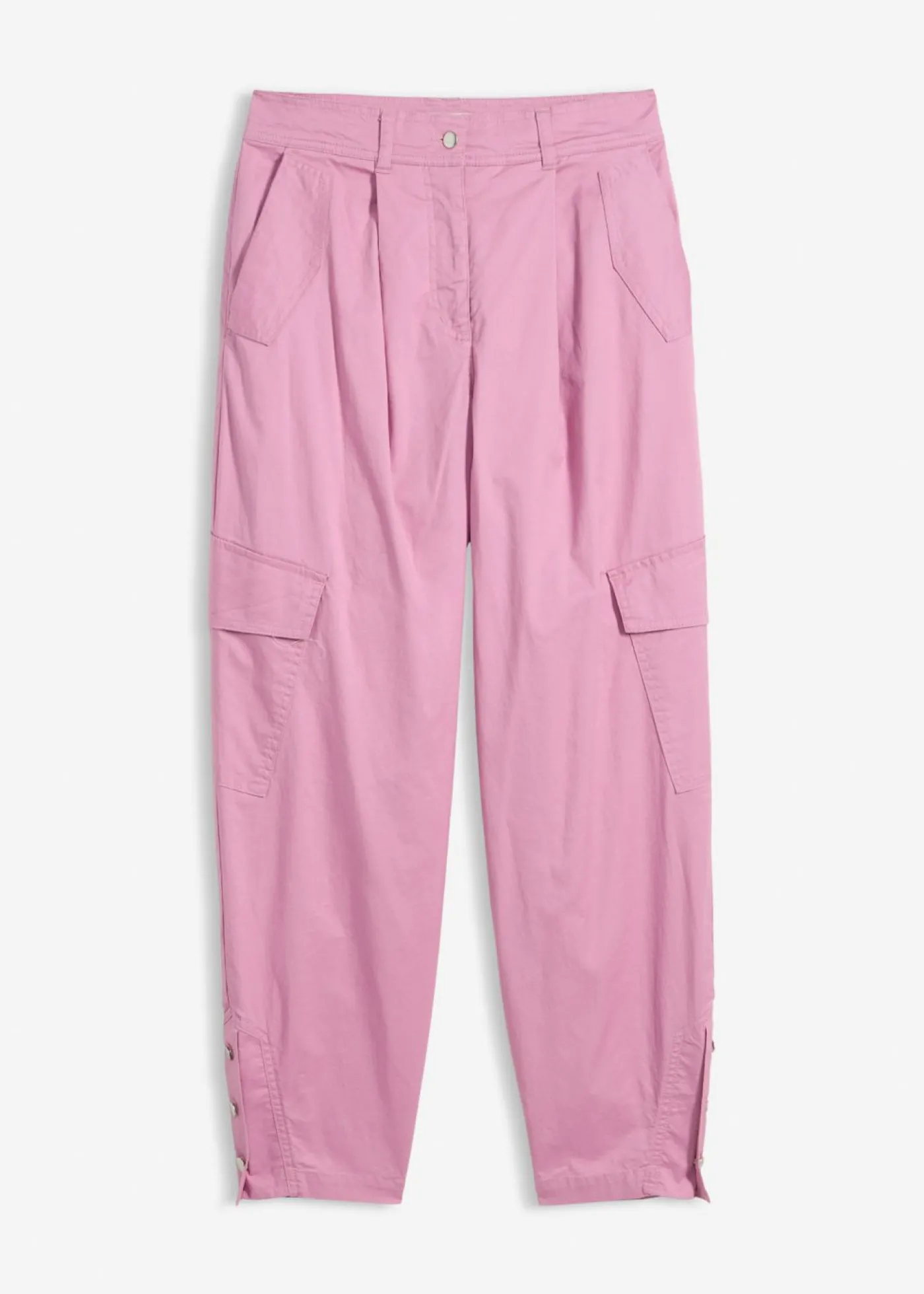 bonprix bonprix Pantalón cargo de algodón elástico Malva Clearance