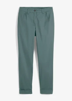 bonprix bonprix Pantalón chino de algodón hasta el tobillo Verde eucalipto Best