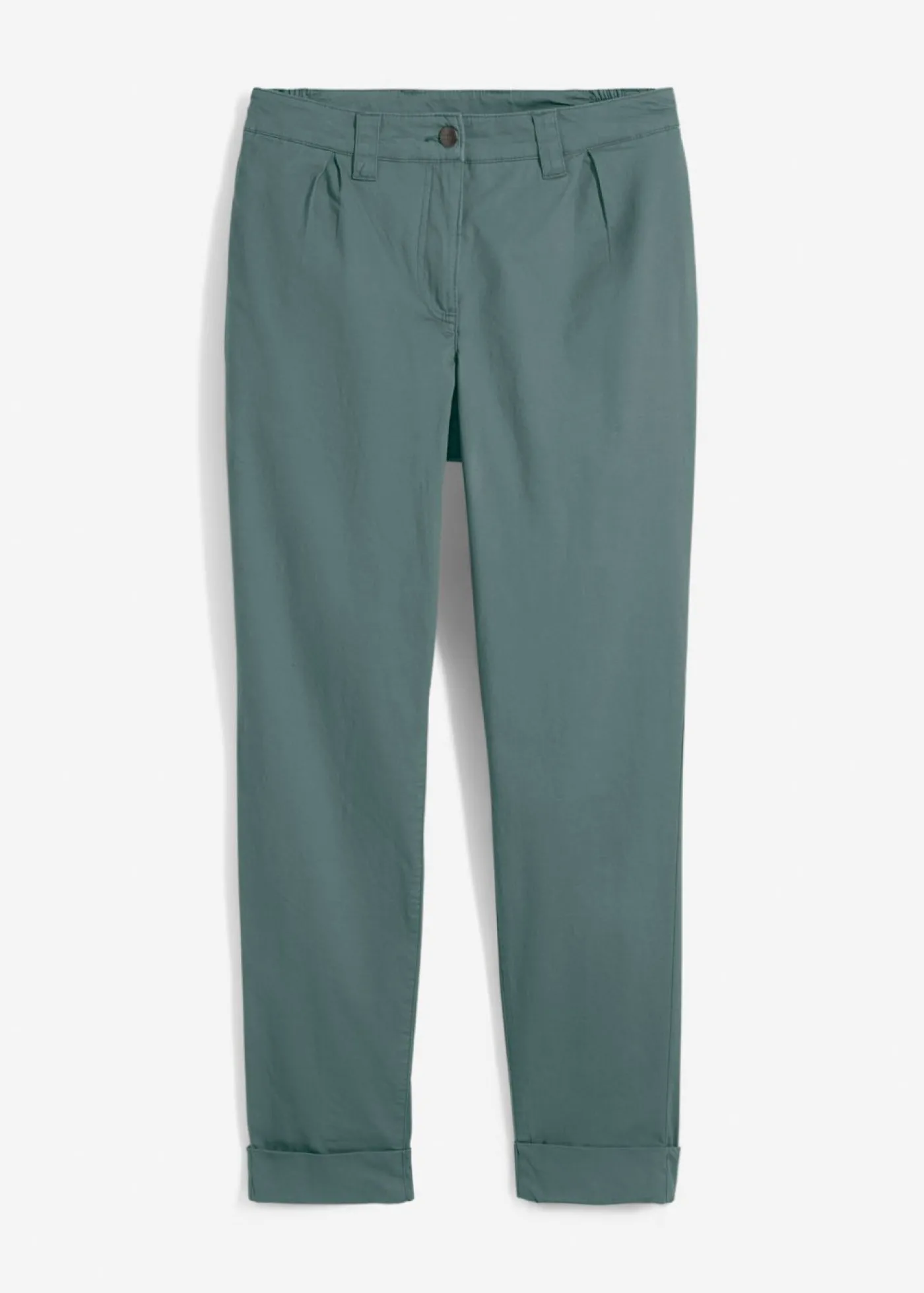 bonprix bonprix Pantalón chino de algodón hasta el tobillo Verde eucalipto Best