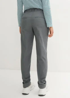 bonprix bonprix Pantalón chino de algodón hasta el tobillo Verde eucalipto Best