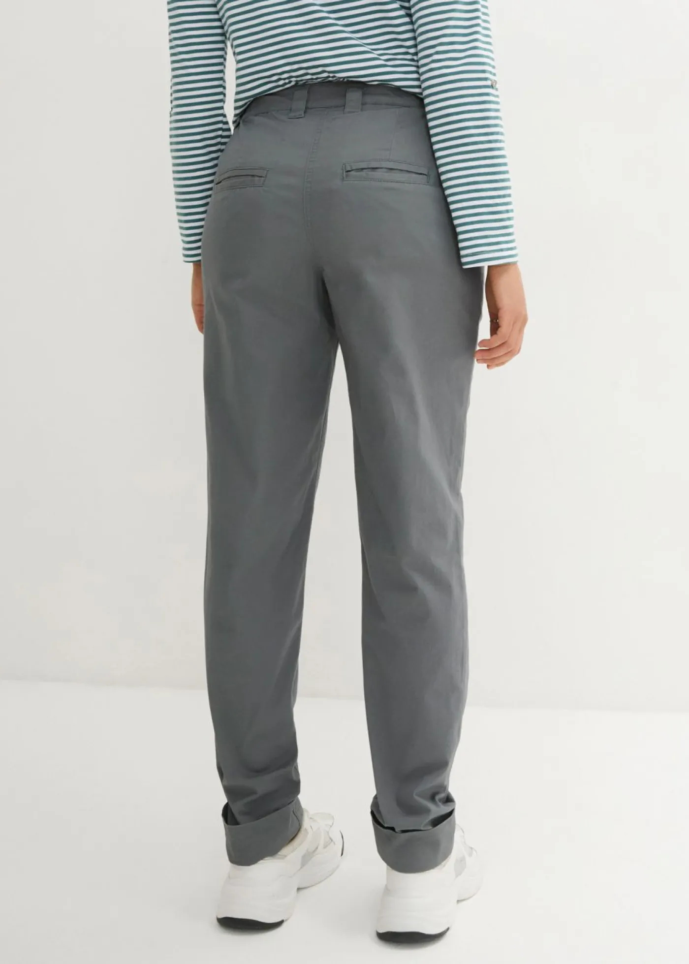 bonprix bonprix Pantalón chino de algodón hasta el tobillo Verde eucalipto Best