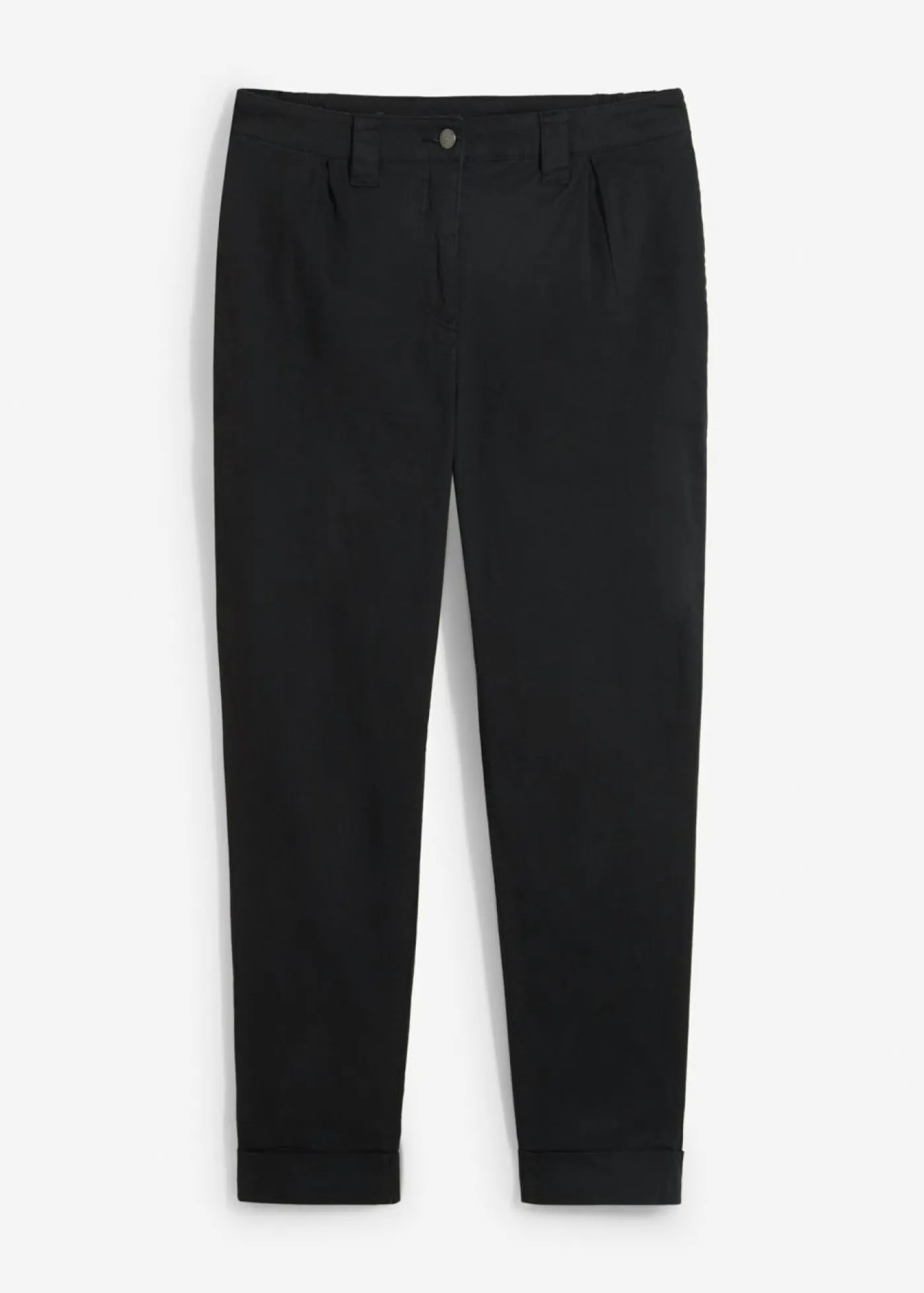 bonprix bonprix Pantalón chino de algodón hasta el tobillo Negro Outlet