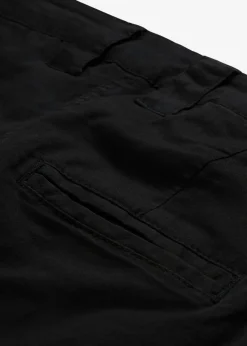 bonprix bonprix Pantalón chino de algodón hasta el tobillo Negro Outlet