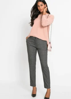 bonprix bonprix Pantalón chino de cuadros Negro-blanco de cuadros Sale