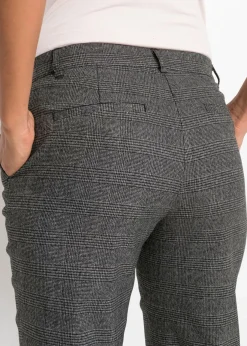 bonprix bonprix Pantalón chino de cuadros Negro-blanco de cuadros Sale