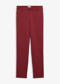 bonprix bonprix Pantalón chino de mezcla de viscosa rojo avellana Outlet