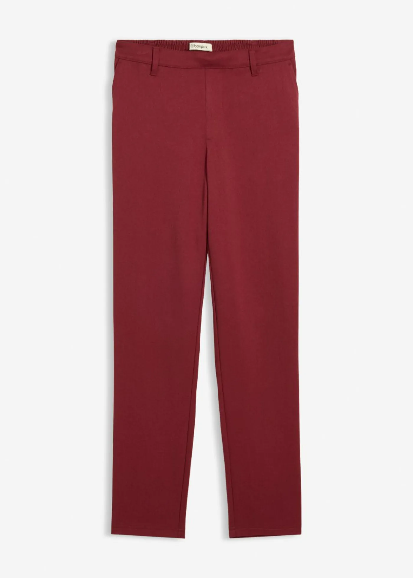 bonprix bonprix Pantalón chino de mezcla de viscosa rojo avellana Outlet
