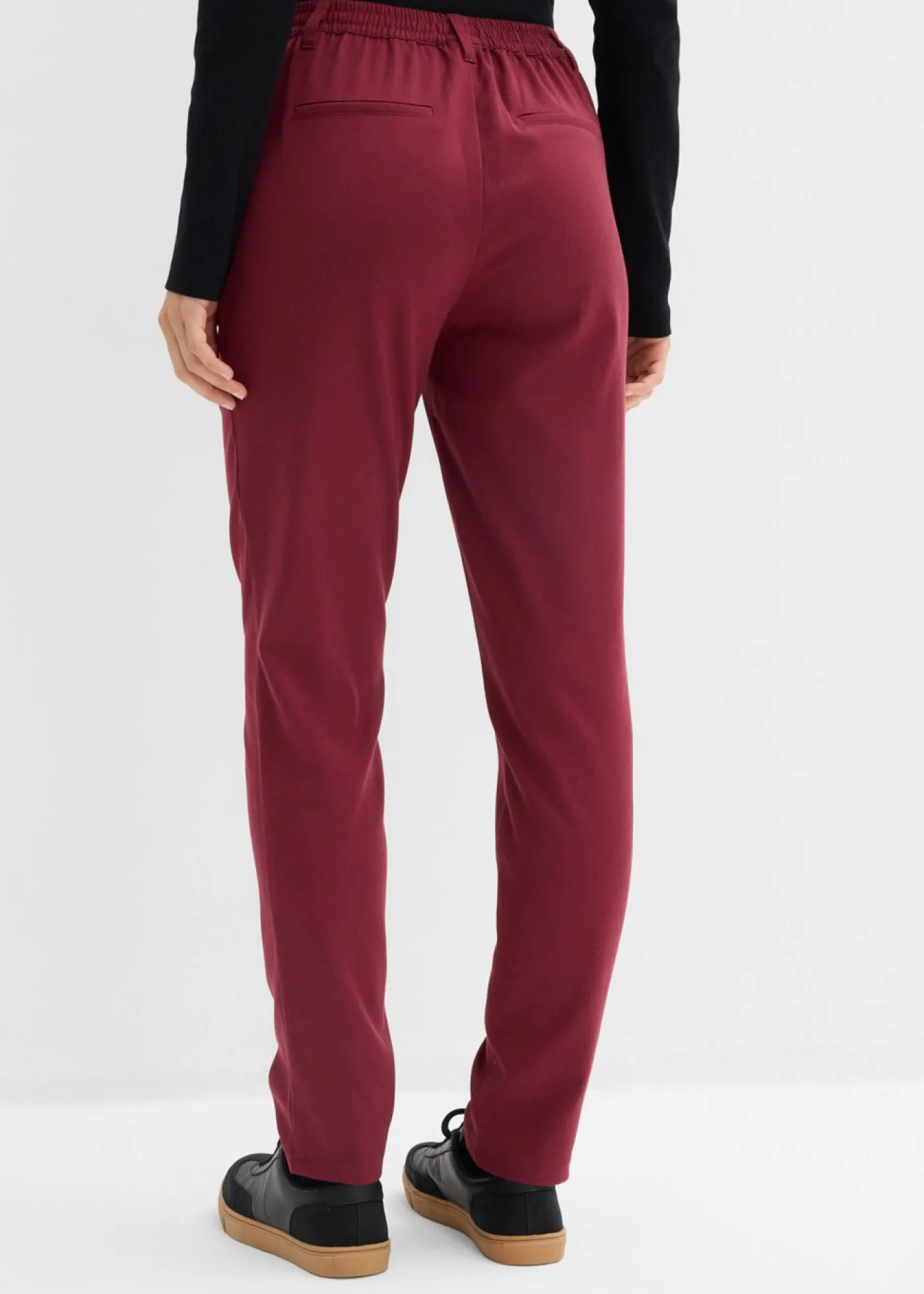 bonprix bonprix Pantalón chino de mezcla de viscosa rojo avellana Outlet