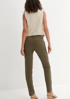 bonprix bonprix Pantalón chino elástico Oliva Discount