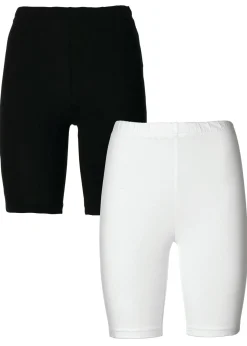 bonprix bonprix Pantalón ciclista (2 unidades) Blanco-negro Hot