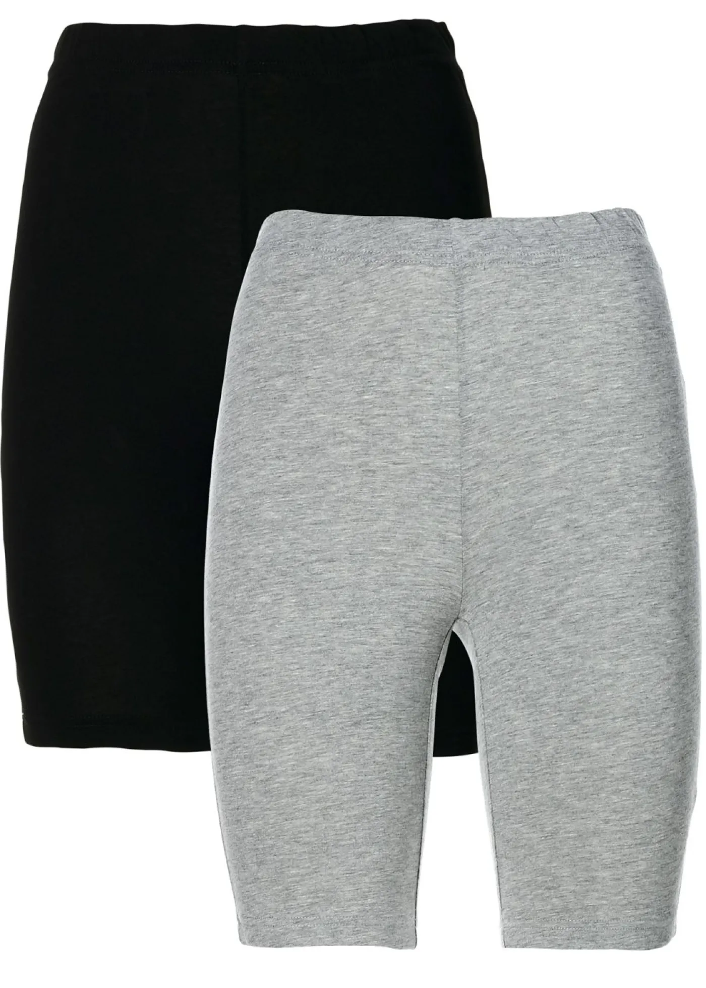 bonprix bonprix Pantalón ciclista (2 unidades) gris claro moteado-negro