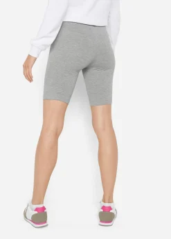 bonprix bonprix Pantalón ciclista (2 unidades) gris claro moteado-negro