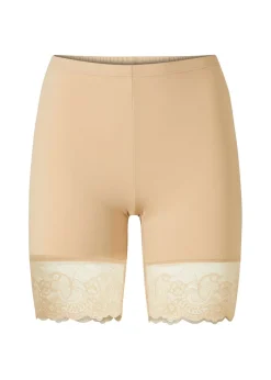 bonprix bonprix Pantalón ciclista antirrozaduras de poliamida con piernas de encaje Beige claro Sale