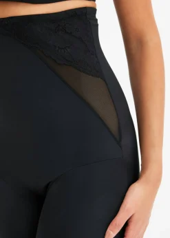 bonprix bonprix Pantalón ciclista de talle alto con efecto moldeador medio Negro Sale