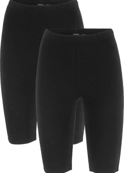 bonprix bonprix Pantalón ciclista largo (2 unidades) Negro Discount