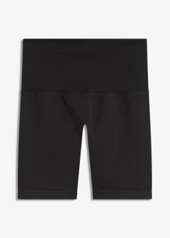 bonprix bonprix Pantalón ciclista sin costuras con fruncido Negro