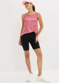 bonprix bonprix Pantalón ciclista sin costuras con fruncido Negro