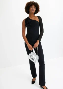 bonprix bonprix Pantalón cómodo de Punto di Roma Negro Online