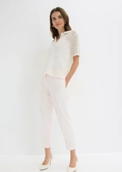 bonprix bonprix Pantalón con cintura cómoda Rosa claro Clearance