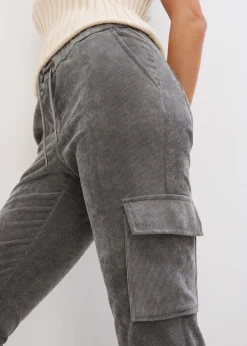 bonprix bonprix Pantalón con cinturilla elástica Gris ahumado Online