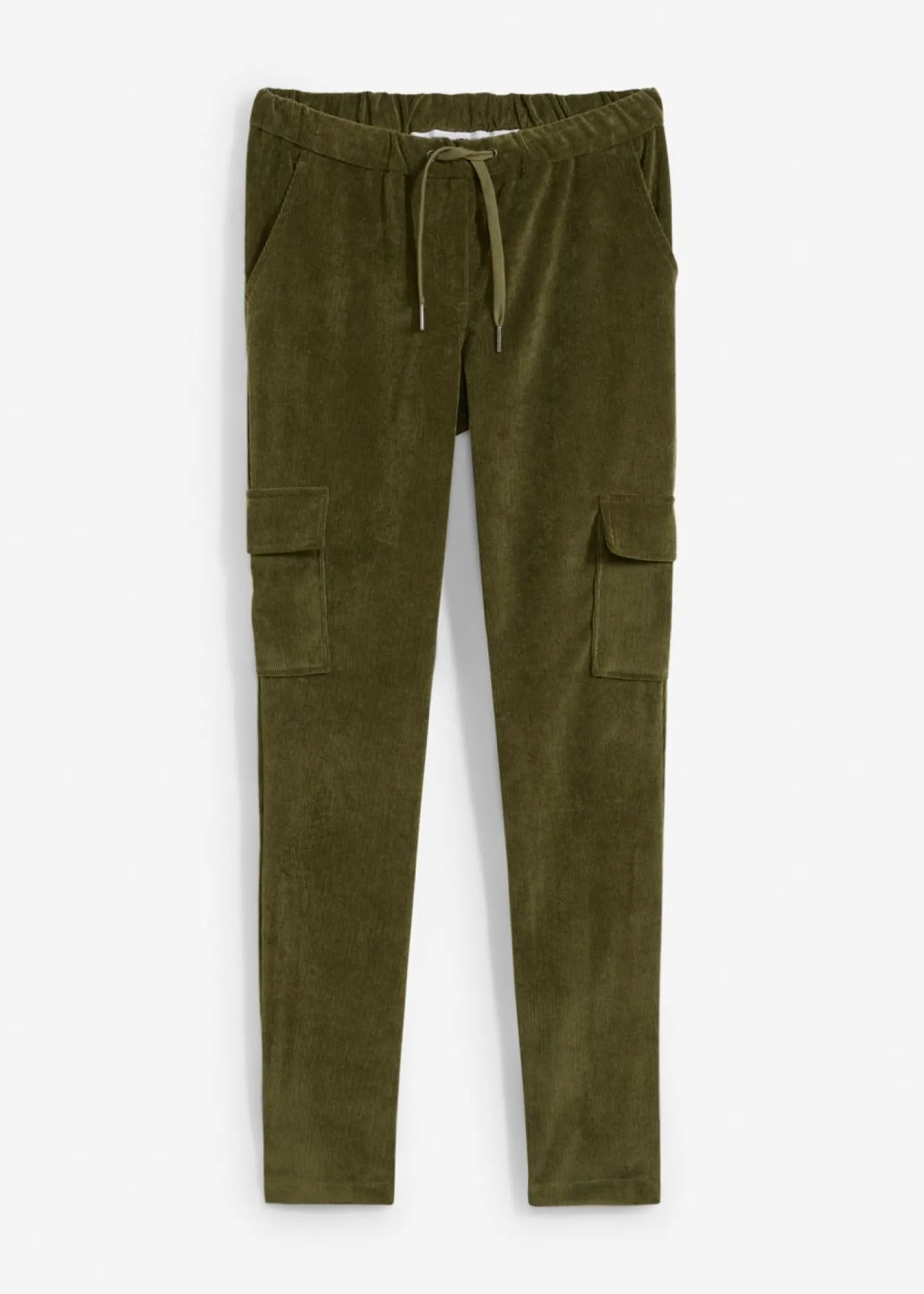 bonprix bonprix Pantalón con cinturilla elástica Verde oliva oscuro