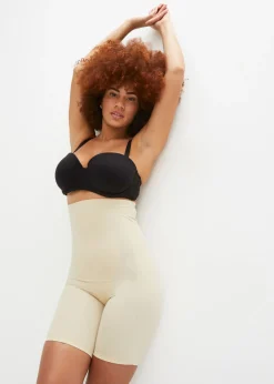 bonprix bonprix Pantalón con efecto moldeador medio Beige-arena Online