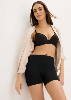 bonprix bonprix Pantalón con efecto moldeador medio (2 unidades) Negro-beige arena Discount