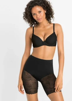 bonprix bonprix Pantalón con efecto moldeador medio Negro Clearance
