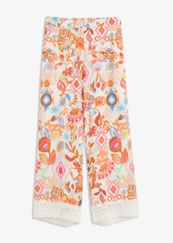 bonprix bonprix Pantalón con encaje Blanco lana Best