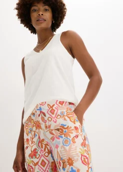 bonprix bonprix Pantalón con encaje Blanco lana Best