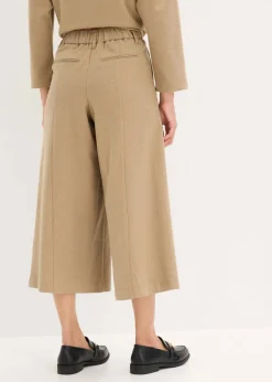 bonprix bonprix Pantalón con espiga en aspecto de lana marrón nuez jaspeado New