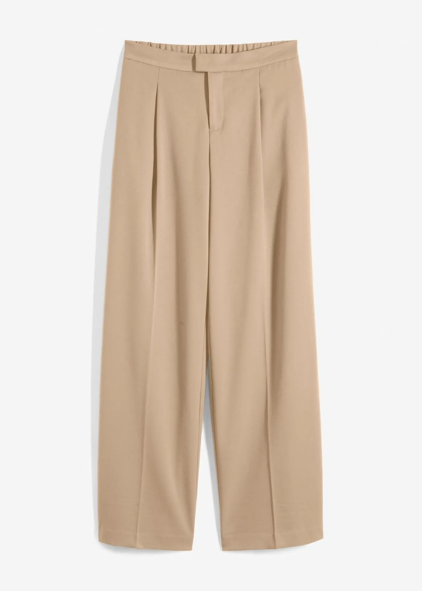bonprix bonprix Pantalón con pinzas y cinturilla cómoda Café con leche New