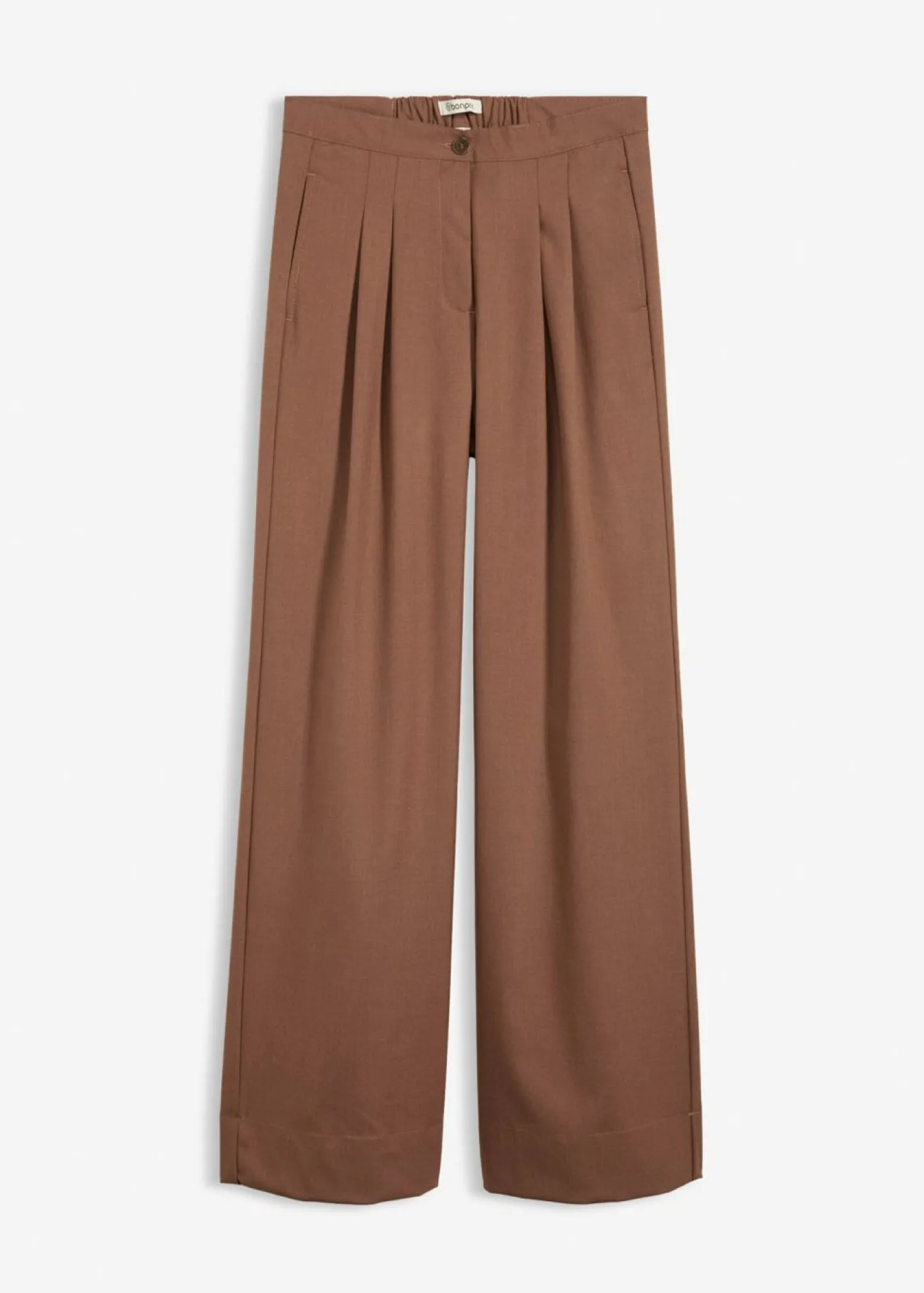 bonprix bonprix Pantalón con pinzas y cinturilla cómoda Marrón castaño New