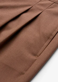 bonprix bonprix Pantalón con pinzas y cinturilla cómoda Marrón castaño New