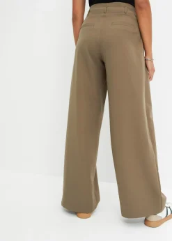 bonprix bonprix Pantalón con pinzas y cinturilla cómoda Oliva New