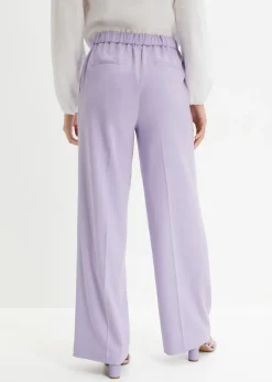 bonprix bonprix Pantalón con pinzas y cinturilla cómoda Violeta claro