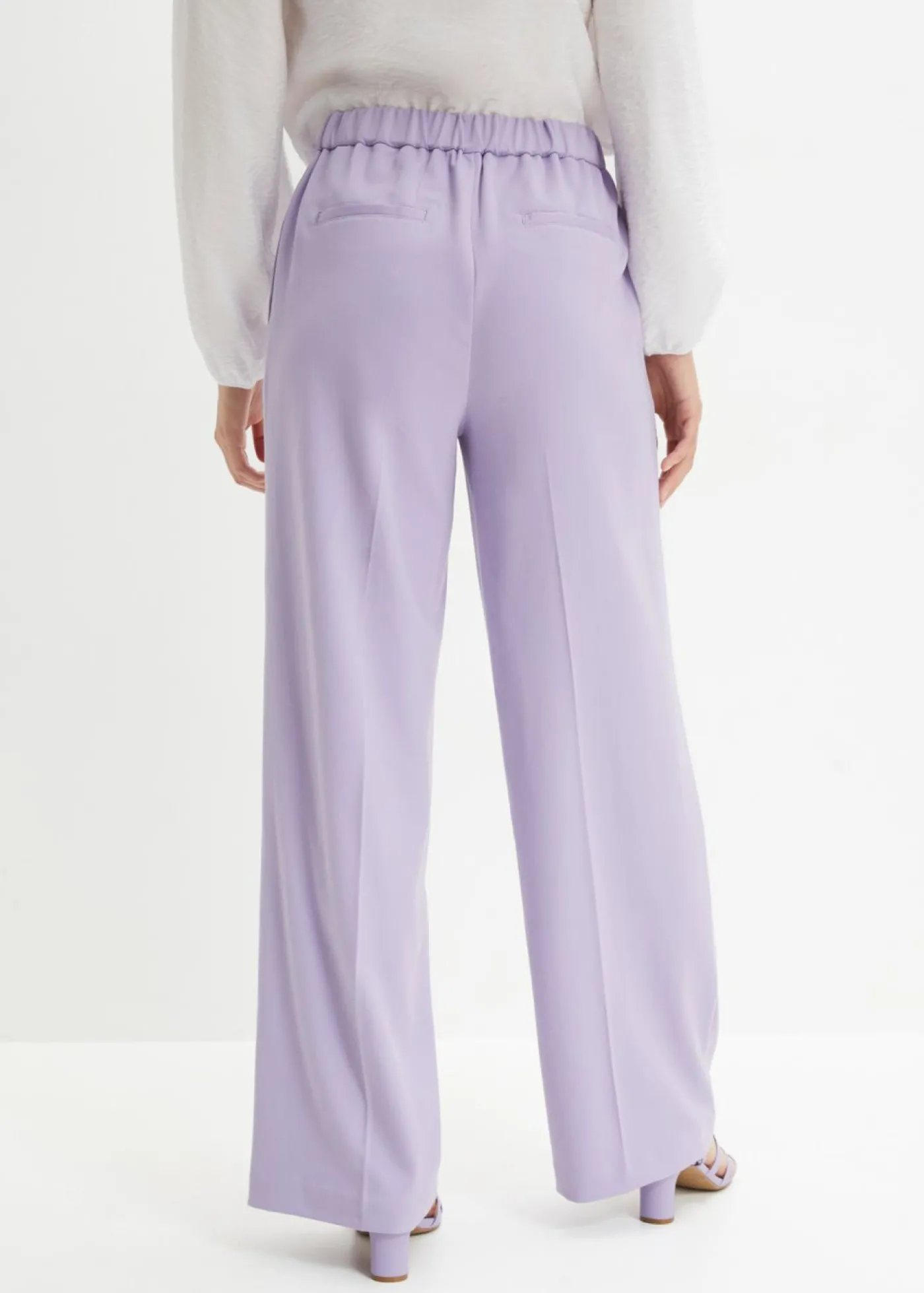 bonprix bonprix Pantalón con pinzas y cinturilla cómoda Violeta claro