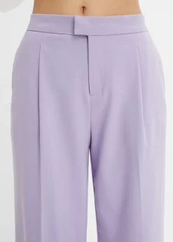 bonprix bonprix Pantalón con pinzas y cinturilla cómoda Violeta claro