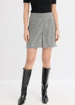 bonprix bonprix Pantalón corto gris moteado Online